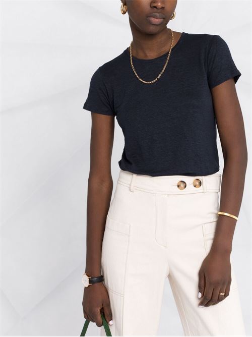 T-shirt donna Majestic Filatures girocollo marine MAJESTIC FILATURES | E26M011FTS162003